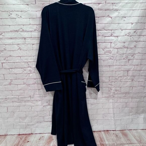 Stanfford men's robe blu and white one size - Picture 6 of 8